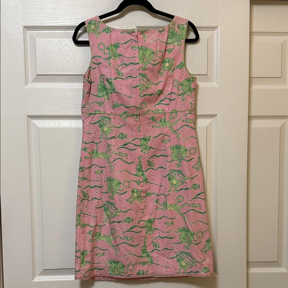 Lilly Pulitzer Pink and Green Mini Dress size 12 - Picture 2 of 6
